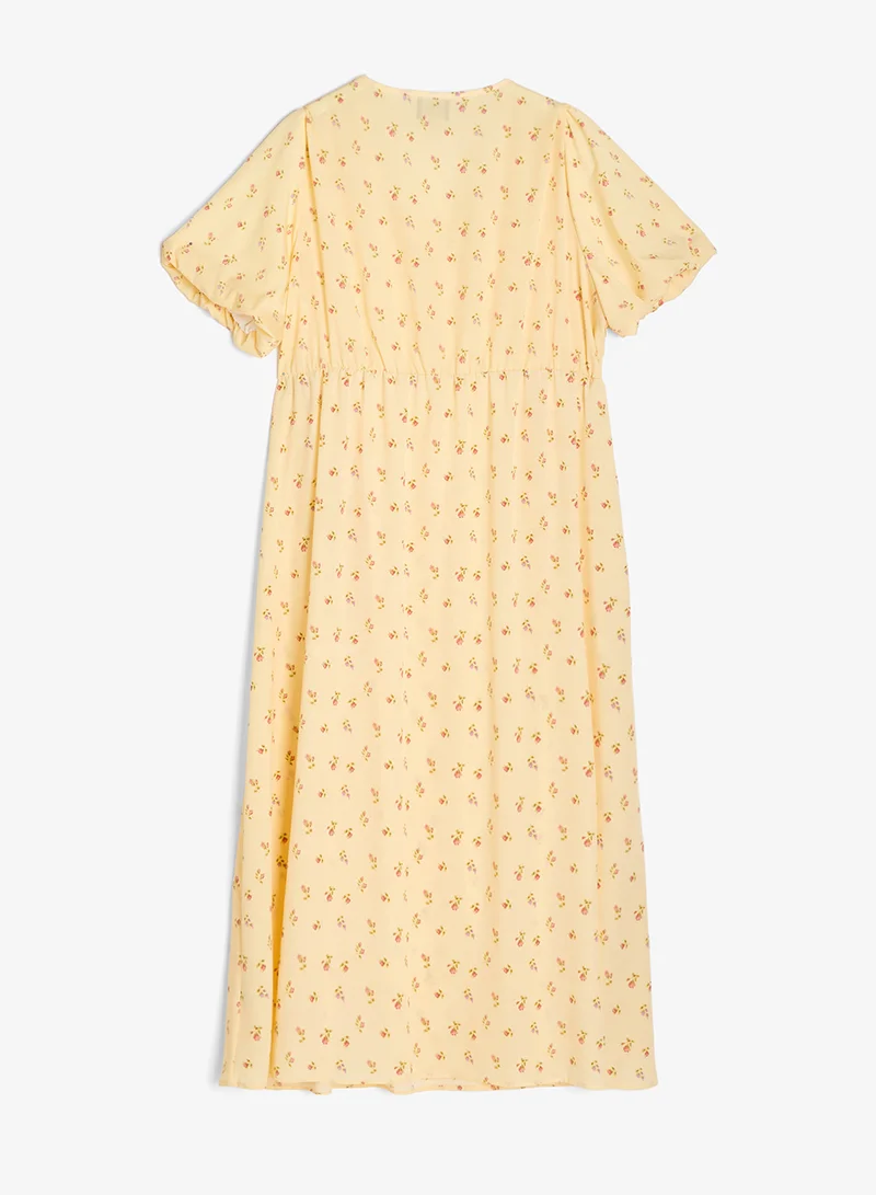 جينجر بلس فستان صيفي بطبعات زهور صغيرة